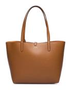 Lauren Ralph Lauren Faux Pebble Grain-Rvrsble Tote-Tte- Brun