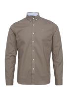 Clean Cut Copenhagen Oxford Stretch Plain L/S Khaki Green