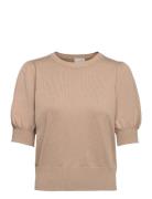 Minus Liva Strik T-Shirt Beige