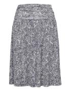 Skirt Knälång Kjol Blue Rosemunde