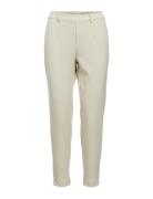 Objlisa Slim Pant Noos Bottoms Trousers Slim Fit Trousers Cream Object