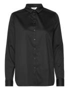 Objroxa L/S Loose Shirt Noos Tops Shirts Long-sleeved Black Object
