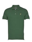 Plain Polo Shirt Tops Polos Short-sleeved Green Lyle & Scott