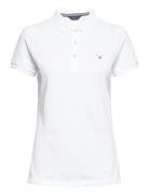Solid Ss Pique Tops T-shirts & Tops Polos White GANT