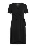 Vila Vinayeli S/S Knee Wrap Dress/Su - Noos Svart