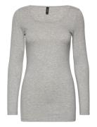 Vero Moda Vmmaxi My Ls Soft Long U-Neck Noos Grå