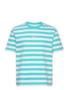 Hanger Striped Tee Tops T-shirts & Tops Short-sleeved Blue Hanger By H...