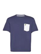 Lyle & Scott Contrast Pocket T-Shirt Blå