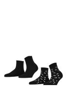 Mini Flower Sso 2P Lingerie Socks Footies-ankle Socks Black Esprit Soc...
