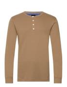 Lindbergh Solid Gradad W Contrast Fabric L/S Beige