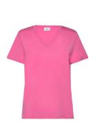 Adeliasz V-N T-Shirt Tops T-shirts & Tops Short-sleeved Pink Saint Tro...