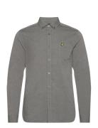 Regular Fit Light Weight Oxford Shirt Tops Shirts Casual Grey Lyle & S...