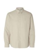 Selected Homme Slhregnew-Linen Shirt Ls Classic Beige