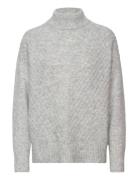 Selected Femme Slfsif Sisse Ls Knit Highneck B Grå