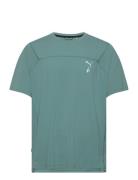 M Seasons Coolcell Tee Sport T-shirts Short-sleeved Green PUMA