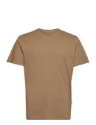 Selected Homme Slhaspen Ss O-Neck Tee Noos Brun