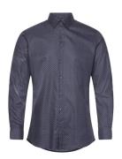 Selected Homme Slhslim-Ethan Shirt Ls Aop Noos Marinblå