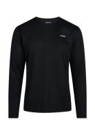 Mens Longsleeved Sports Tee Sport T-shirts Long-sleeved Black ZEBDIA