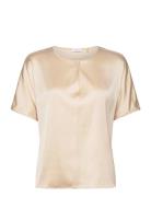 T-Shirt 1/2 Sleeve Tops T-shirts & Tops Short-sleeved Beige Gerry Webe...