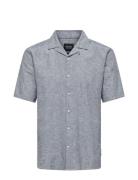 ONLY & SONS Onscaiden Ss Solid Resort Linen Shirt Blå