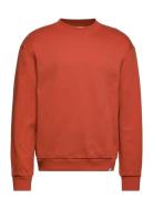 Crew Sweatshirt Tops Sweat-shirts & Hoodies Hoodies Orange Les Deux