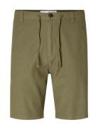 Selected Homme Slhregular-Brody Linen Shorts Noos Grön