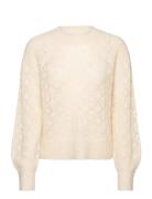 Carissapw Pu Tops Knitwear Jumpers Cream Part Two