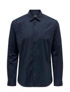 ONLY & SONS Onsandy Slim Easy Iron Poplin Shirt Noos Marinblå