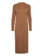 Women Dresses Flat Knitted Kneelength Knälång Klänning Brown Esprit Ca...