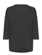 Vmkanva 3/4 V-Neck Top Jrs Tops T-shirts & Tops Short-sleeved Black Ve...