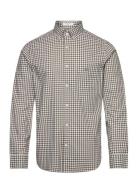 GANT Reg Poplin Gingham Shirt Brun