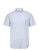 GANT Reg Classic Poplin Ss Shirt Blå