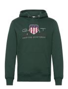 GANT Reg Archive Shield Hoodie Grön