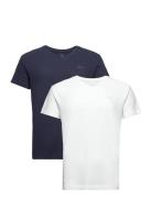 V-Neck T-Shirt 2-Pack Tops T-shirts Short-sleeved Navy GANT