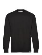 Woven Tab Waffle Ls Tops T-shirts Long-sleeved Black Calvin Klein Jean...
