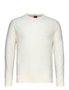 Avac_C Tops Knitwear Round Necks White BOSS