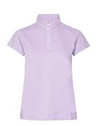 Kim Cap S Half Zip Tops T-shirts & Tops Polos Purple Daily Sports
