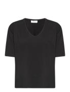 Rosemunde Rwbiarritz Ss V-Neck T-Shirt Svart