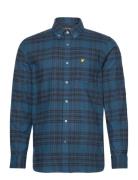Check Flannel Shirt Tops Shirts Casual Navy Lyle & Scott