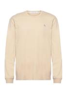 Calvin Klein Jeans Institutional Ls Graphic Tee Beige