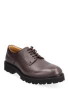 Lightweight Derby - Grained Leather Shoes Business Laced Shoes Brown S...