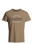 Jack & J S Jprblulouie Ss Tee Crew Neck Fst Ln Brun