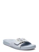 Tommy Hilfiger Th Hardware Suede Flat Sandal Blå