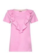 MOS MOSH Mmlobo O-Ss Flounce Tee Rosa