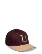 Les Deux Baseball Cap Contrast Suede Ii Burgundy