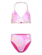 Lindex Bikini Triangle Aop Rosa