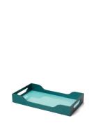 PRINTWORKS Lacquered Tray - Swell, Turquoise/Green M Grön