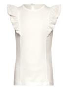 Top Ns Lace Tops T-shirts Sleeveless White Creamie