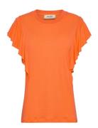 MOS MOSH Mmchio Flounce Tee Orange