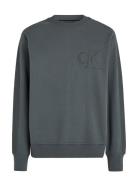 Calvin Klein Jeans Ck Applique Crew Neck Blå